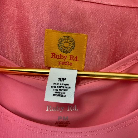 Ruby Rd petite Pink 2 Piece Top & Jacket Set - Picture 7 of 8